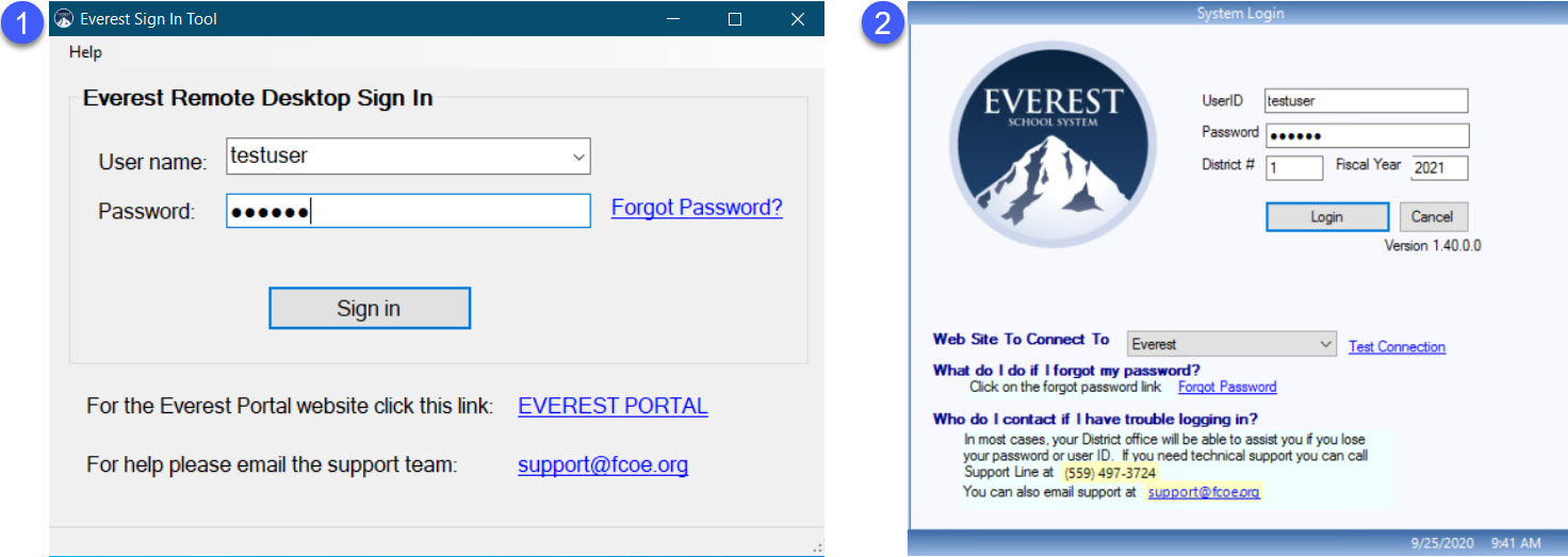 Login screens screenshot examples.
